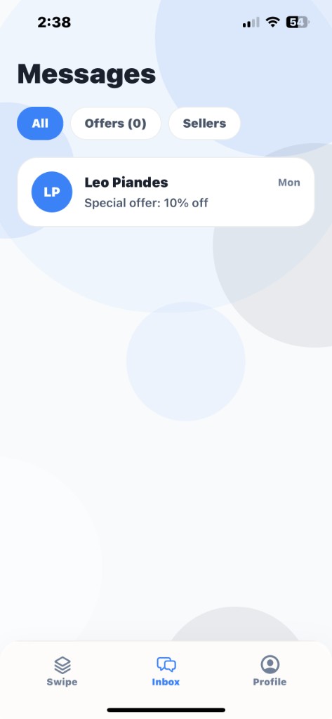 SWYPR messages inbox